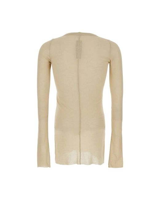 Rick Owens Natural Long Sleeve T-Shirts for men