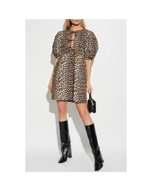 Ganni Brown Short Dresses