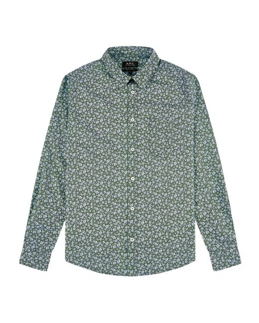 A.P.C. Green Casual Shirts for men