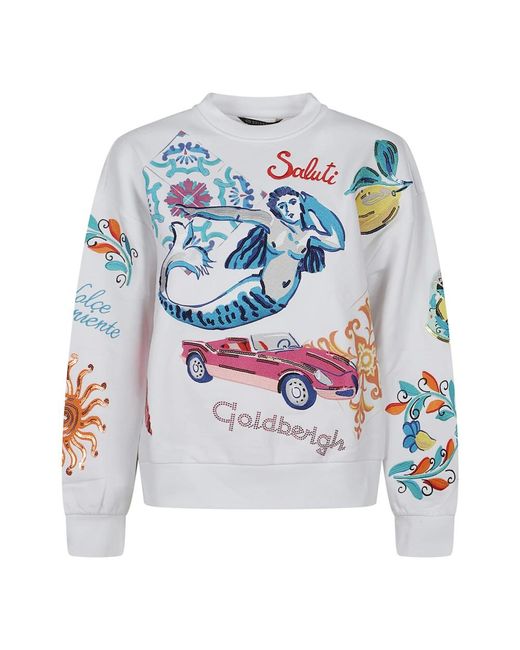 Goldbergh Blue Baumwollpullover Oversize