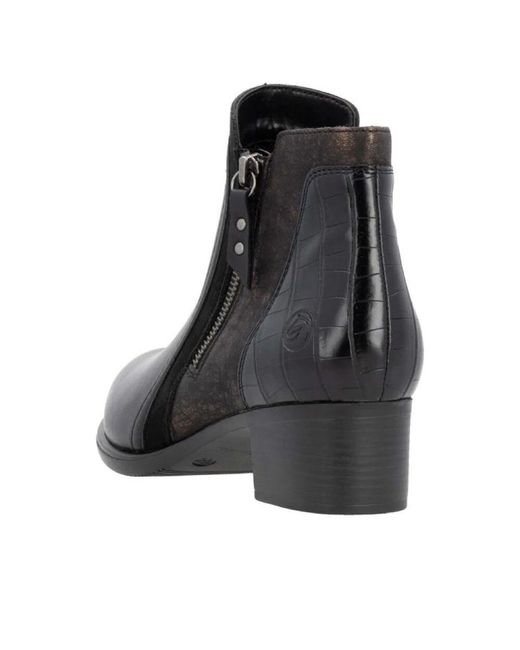 Remonte Black Eleganter Schwarzer Stiefelette