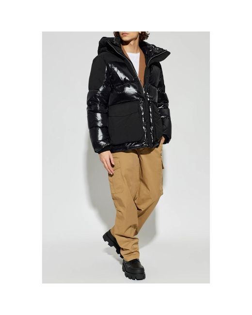 Moose Knuckles Jassen ,Zwart ,Nylon Briar 3Q Puffer in het Black voor heren