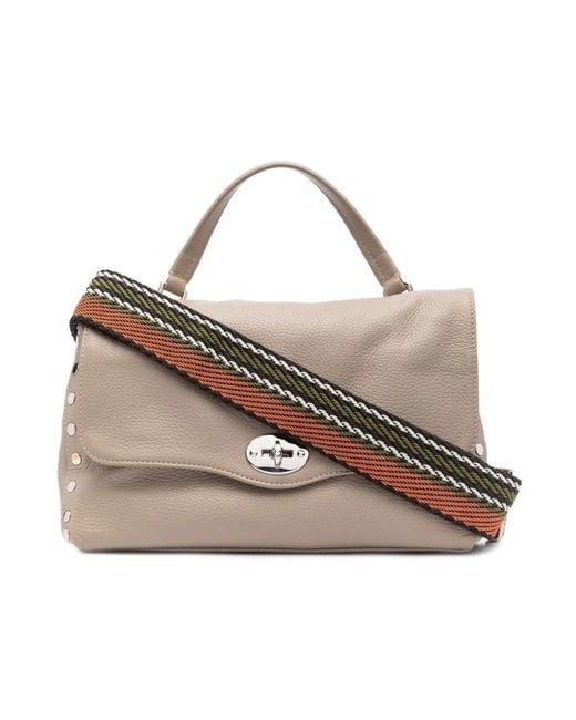 Zanellato Metallic Tägliche Crete Leder Tasche
