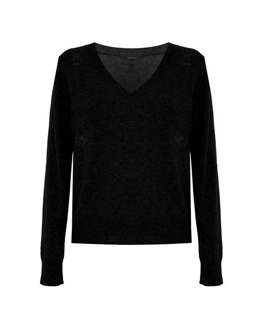 Kocca V-Neck Knitwear in het Black