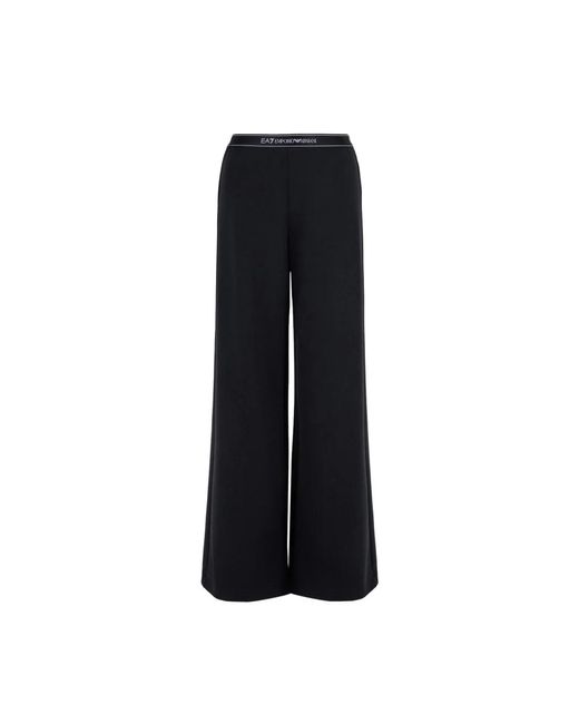 Pantalones deportivos mujer tejido sintético negro EA7 de color Black