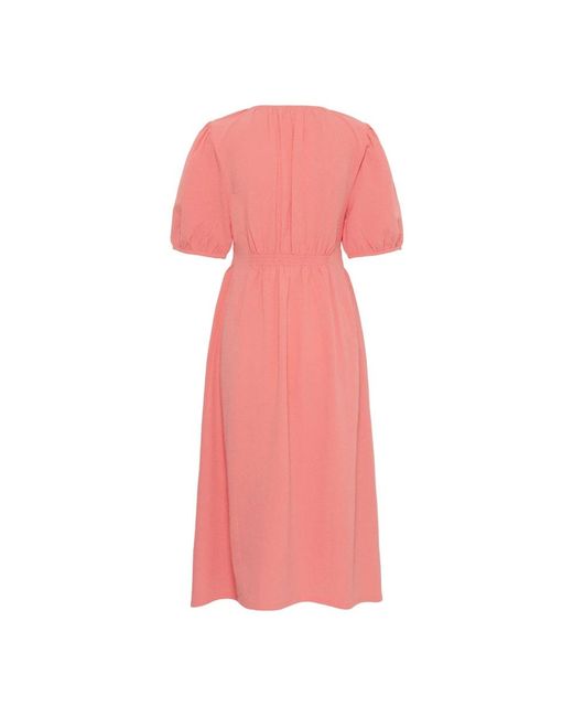 Part Two Midi Jurk in het Pink
