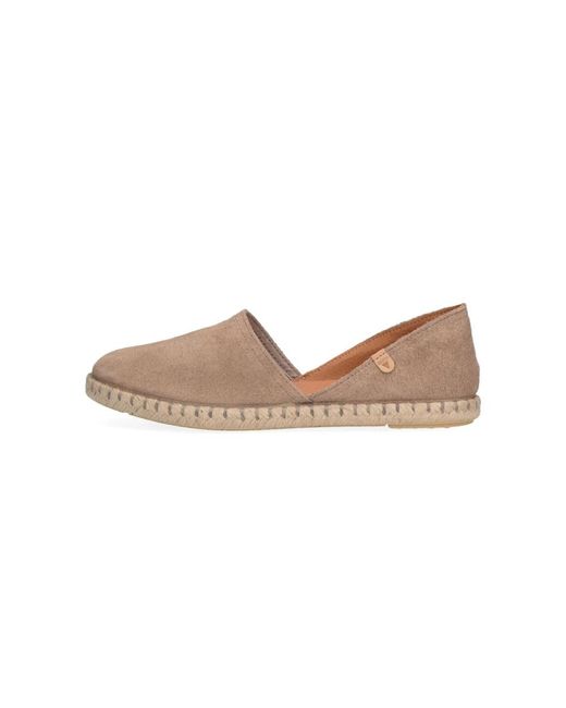 Verbenas Schoenen ,Bruin ,Suède Taupe Suede Espadrilles Carmen Style in het Natural