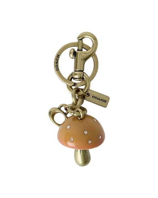COACH Accessoires ,Geel ,Bag Charm in het Metallic