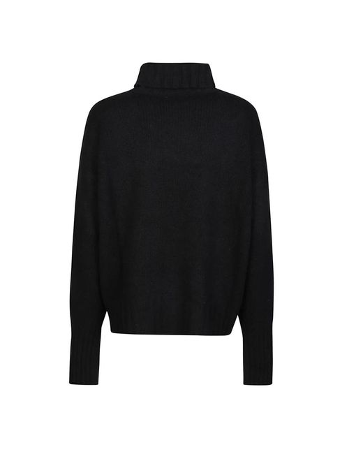 Aragona Turtle Neck Maxi Sweater in het Black