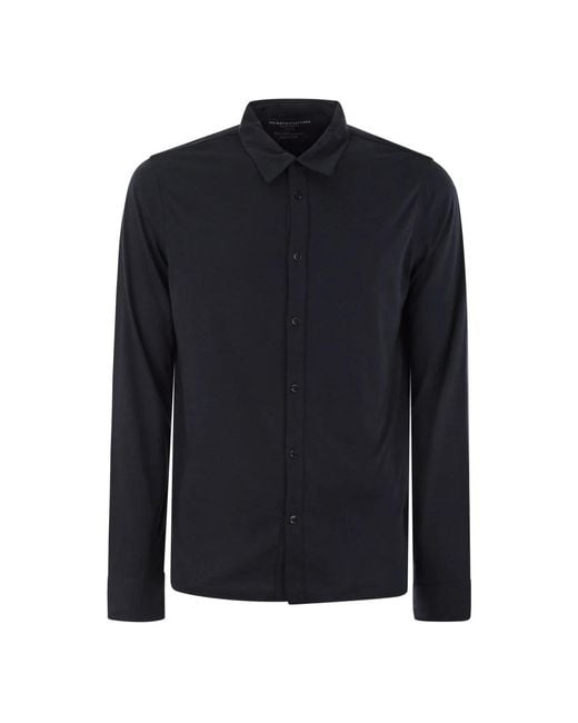 Majestic long sleeved shirt in lyocell and cotton di Majestic Filatures in Blue da Uomo