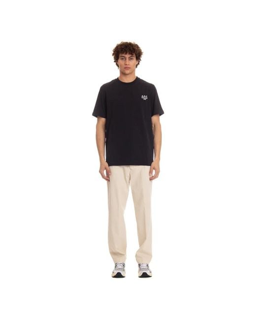 A.P.C. Black T-Shirts for men