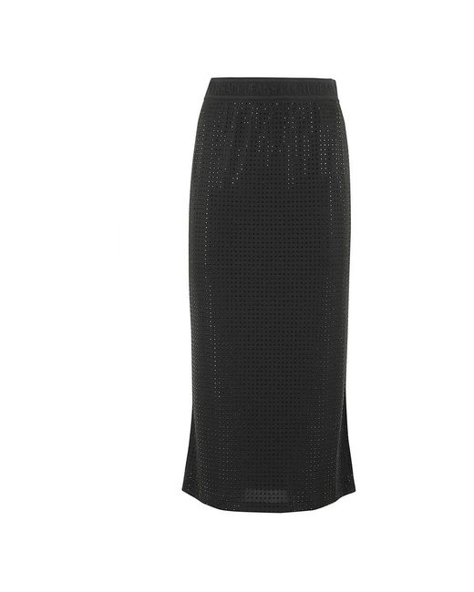 Versace Black Midi Skirts
