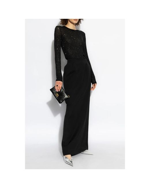 Balenciaga Black Maxi Skirts