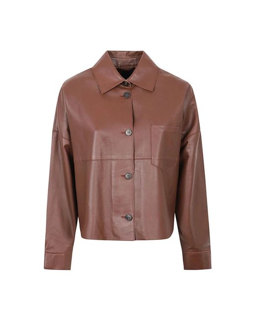 Weekend by Maxmara Brown Leather Jackets