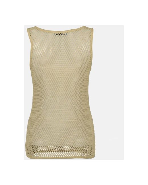Prada Tops ,Katoen Mesh Katoenen Hemdje in het Green