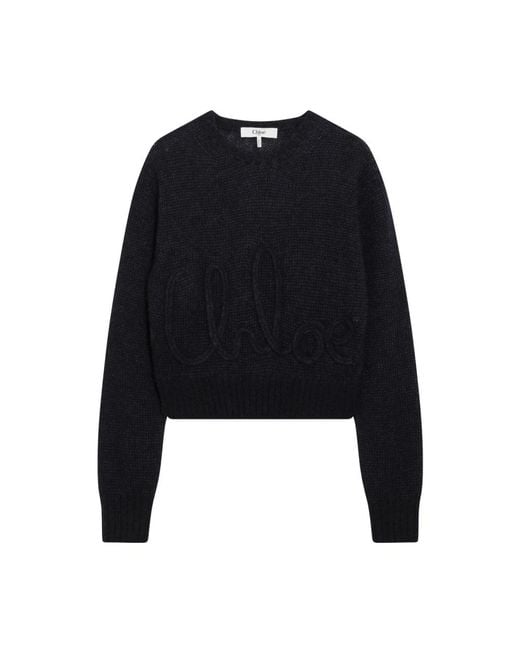Chloé Black Round-Neck Knitwear