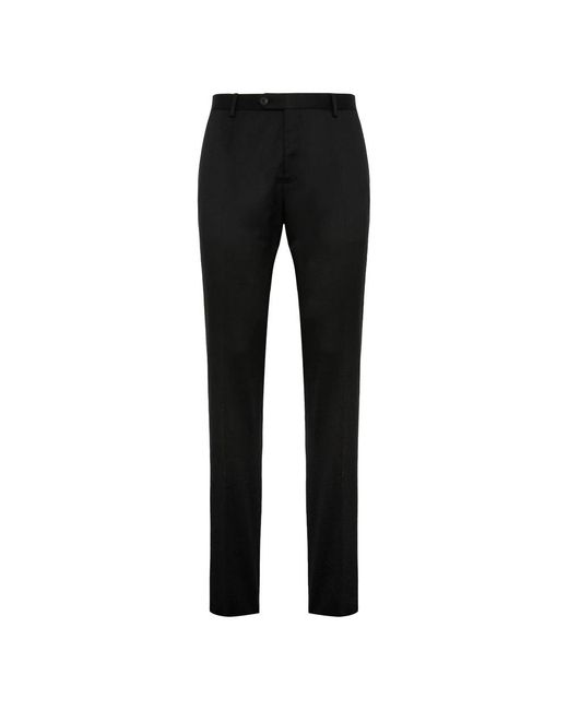 Boggi Broeken ,Zwart ,Wol Stretch Gebreide Wollen Broek in het Black voor heren