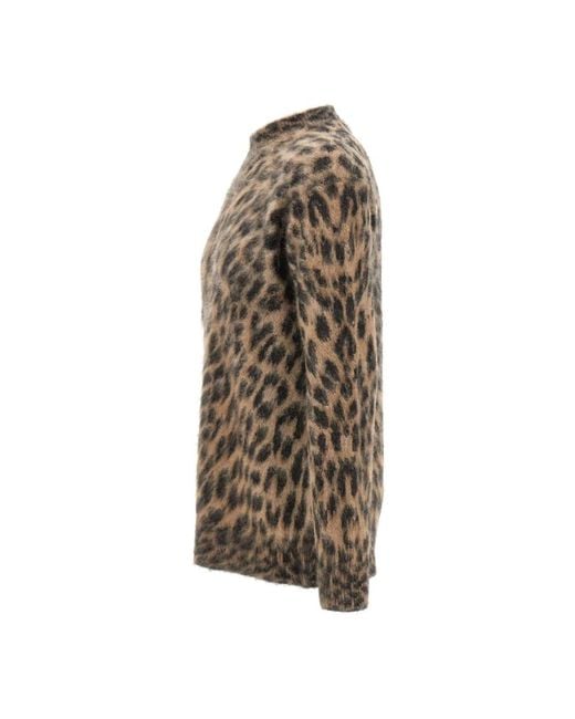 Laneus Brown Round-Neck Knitwear for men