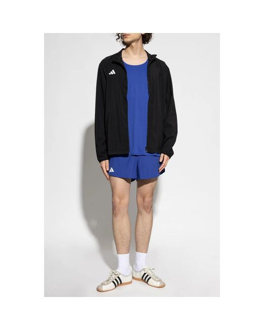 Adidas Fitness ,Blauw ,Polyester Logo Shorts in het Blue voor heren