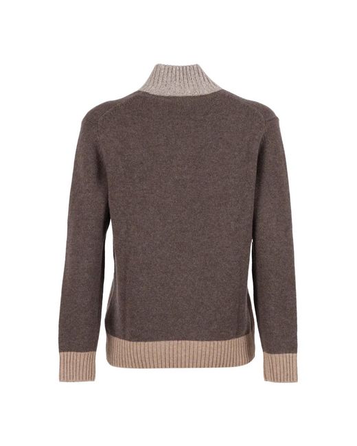 Ballantyne T Neck Pullover Button in het Brown voor heren