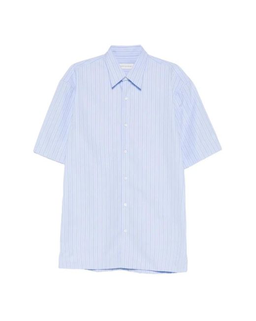 Dries Van Noten Blue Short Sleeve Shirts for men