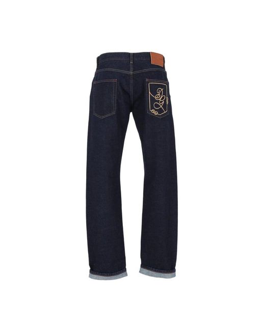 Dolce & Gabbana Blue Straight Fit Jeans for men