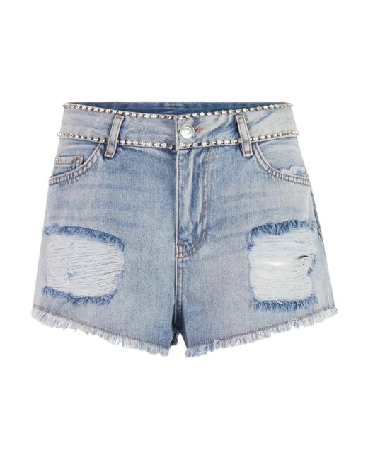 Shorts > denim shorts Twin Set en coloris Blue