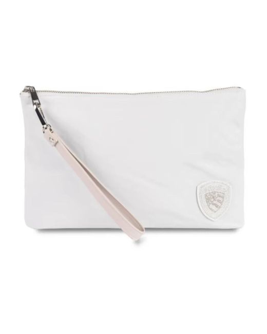 Blauer Tassen ,Wit ,Polyester Flow Clutch Handtas Synthetische Stof Ijs in het White