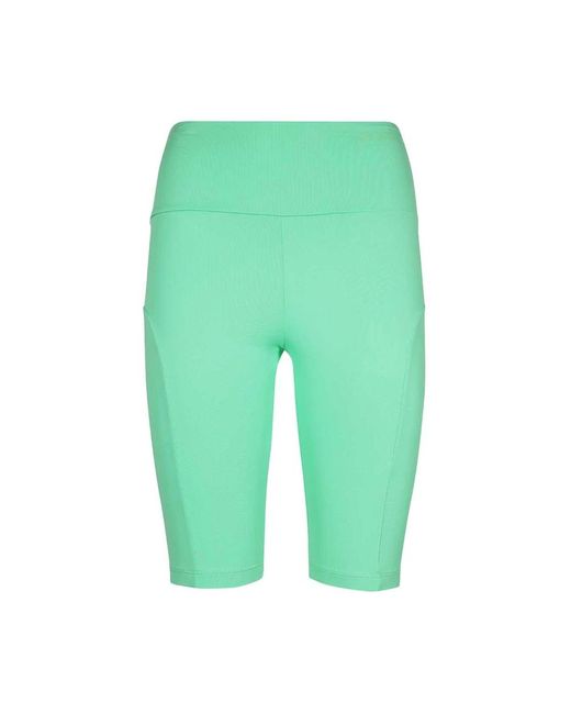 MSGM Fitness ,Groen ,Hoge Taille Logo Print Shorts in het Green
