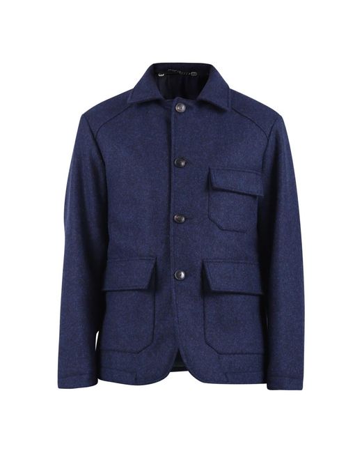 Doppiaa Jassen ,Blauw ,Wol Blazerjas in het Blue voor heren