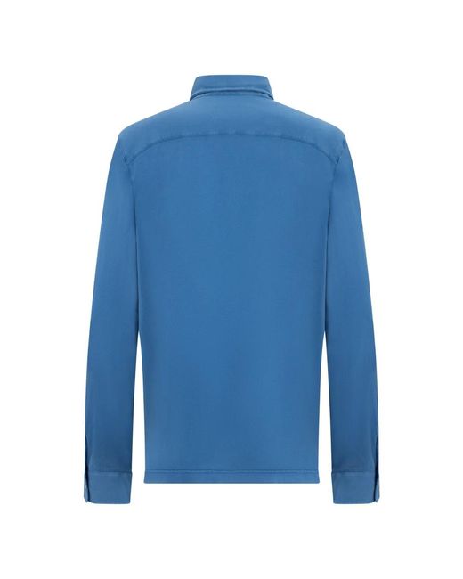 Fedeli Blue Casual Shirts for men