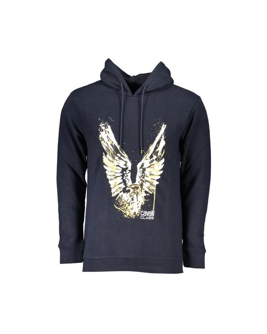 Roberto Cavalli Blue Hoodies for men