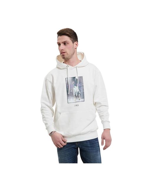 Throwback. Hoodies & Sweatvesten ,Wit ,Casual Sweatshirt Voor Dagelijks Comfort in het White voor heren