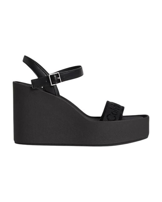 Calvin Klein Black Wedges