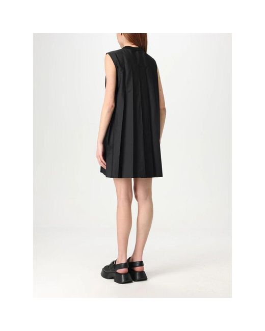 Sacai Black Elegantes Minikleid Mit Taschendetail