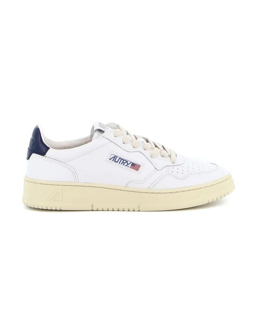 Autry Witte Leren Sneaker Met Zijlogo in het White voor heren