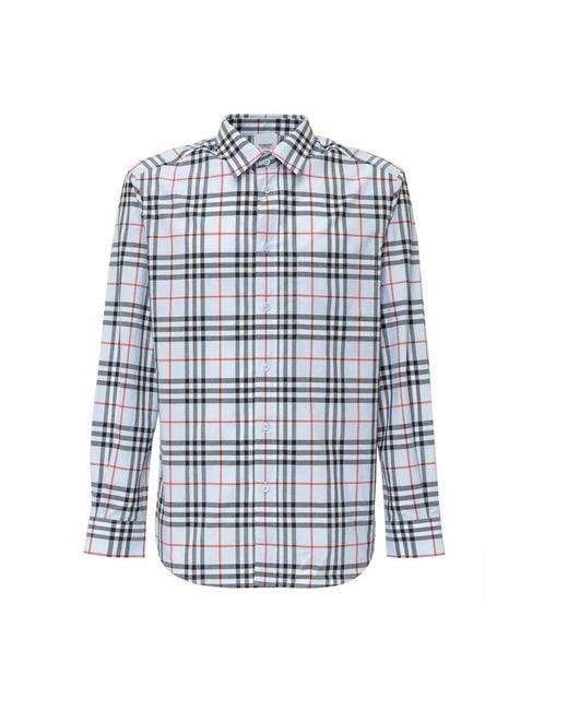 Burberry Blue Casual Shirts for men