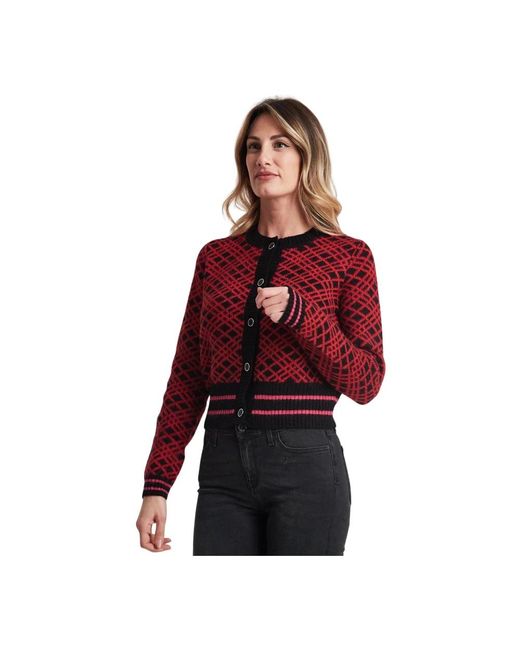 Pinko Truien & Vesten ,Rood ,Jacquard Cardigan in het Red