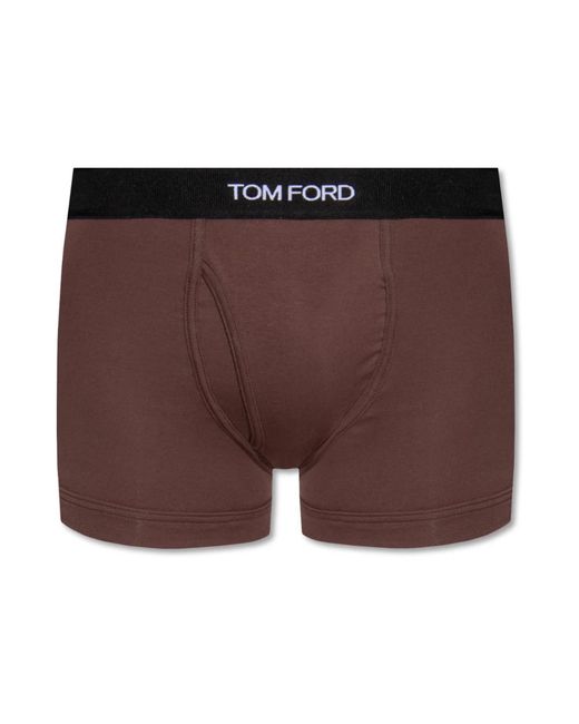 Tom Ford Ondergoed ,Bruin ,Katoen Boxer Briefs in het Purple voor heren