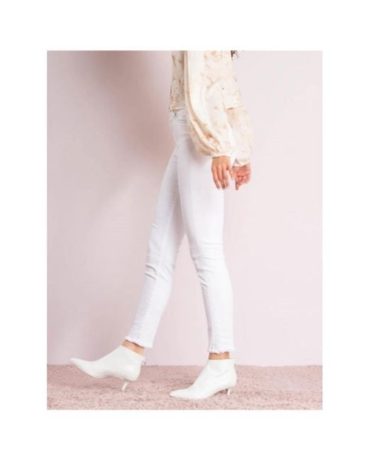 Trousers > skinny trousers Denim Studio en coloris White