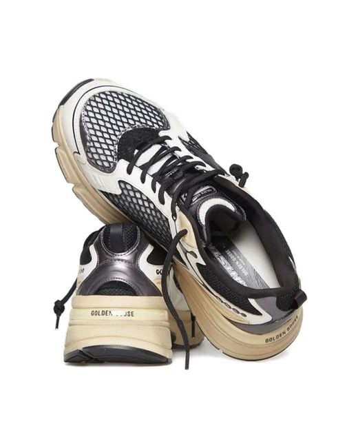 Golden Goose Deluxe Brand White Leather Trainers With Mesh Panels for men