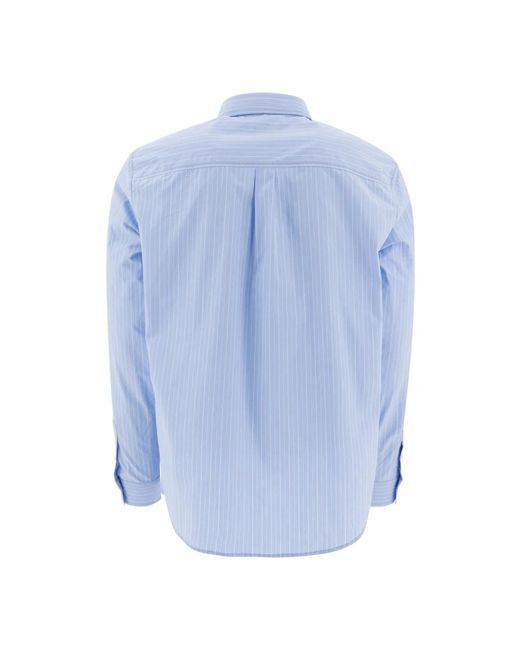 A.P.C. Overhemden ,Blauw ,Katoen Blauw Gestreept Overhemd Klassieke Stijl in het Blue voor heren
