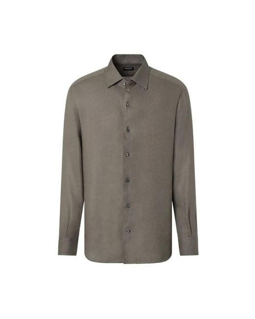 Zegna Gray Casual Shirts for men