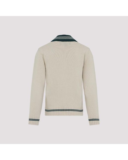Valentino Gray V-Neck Knitwear for men