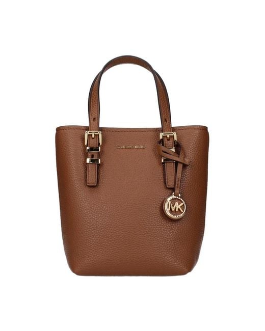 Michael Kors Brown Braune Lederhandtasche Mit Premium-Finish