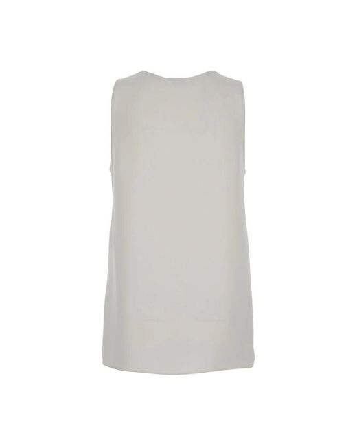 Sleeveless Tops di P.A.R.O.S.H. in Gray