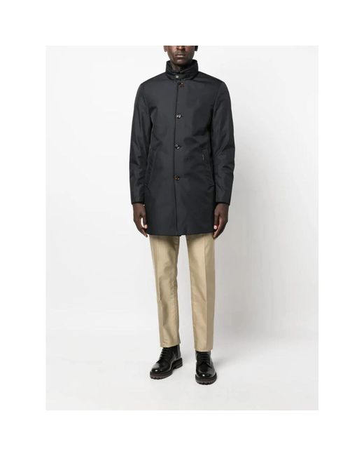 Moorer Jassen ,Blauw ,Leer Bond-Wi Coat in het Blue voor heren