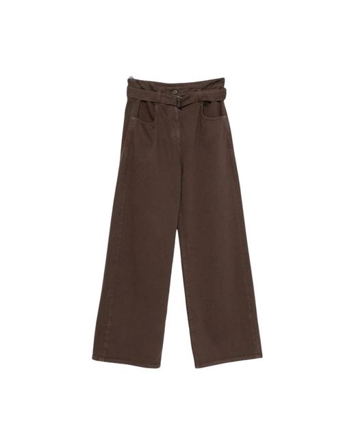 Brunello Cucinelli Brown Wide Trousers