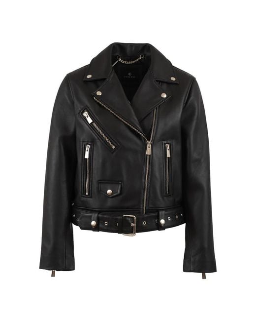 Anine Bing Black Leather Jackets