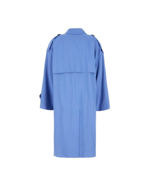 Dries Van Noten Blue Trench Coats
